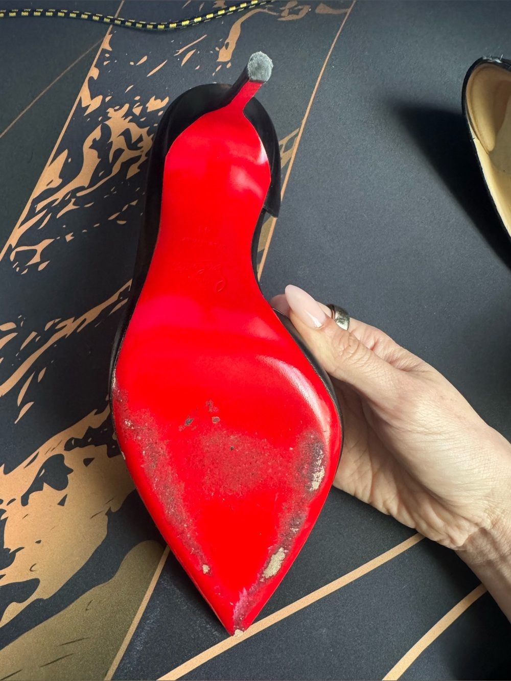 Christian Louboutin Black Iriza half-d’Orsay pump size 41 - Picture 13 of 15